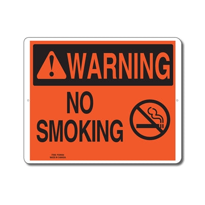 No Smoking - Enseigne avertissement - en Anglais