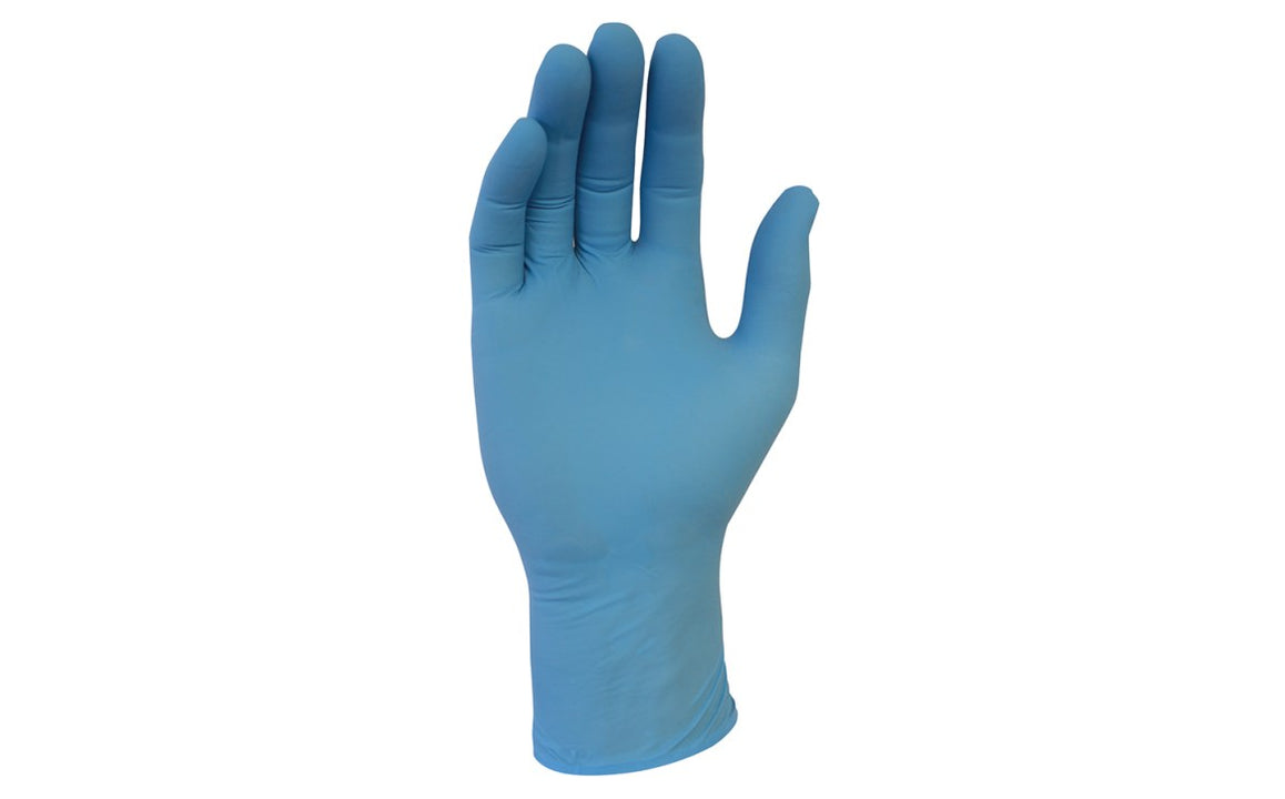 SURETOUCH DISPOSABLE BLUE NITRILE GLOVES POWDER FREE,  Extra Large, Box of 100 - Expiration 03/2026
