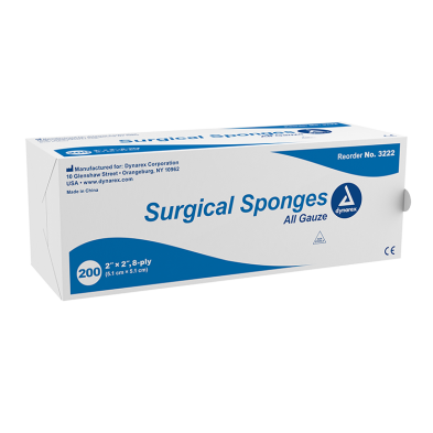 Surgical Gauze Sponge - Sterile 2's - 8 Ply - 2" x 2"