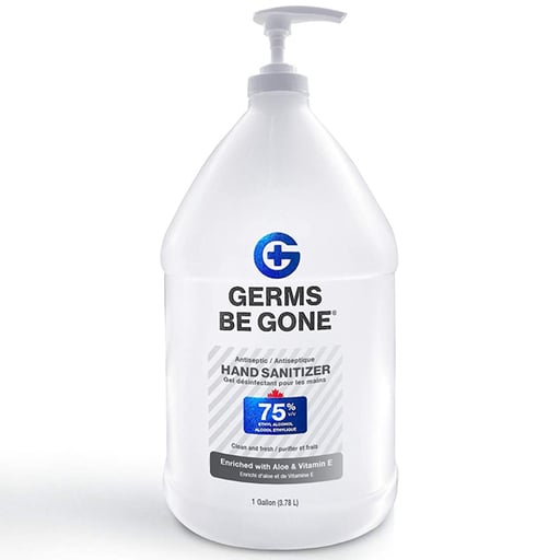 Germs Be Gone Hand Sanitizer Gel, 75% Ethyl Alcohol, 3.78L Pump Bottle (Exp. Nov. 30 2026)