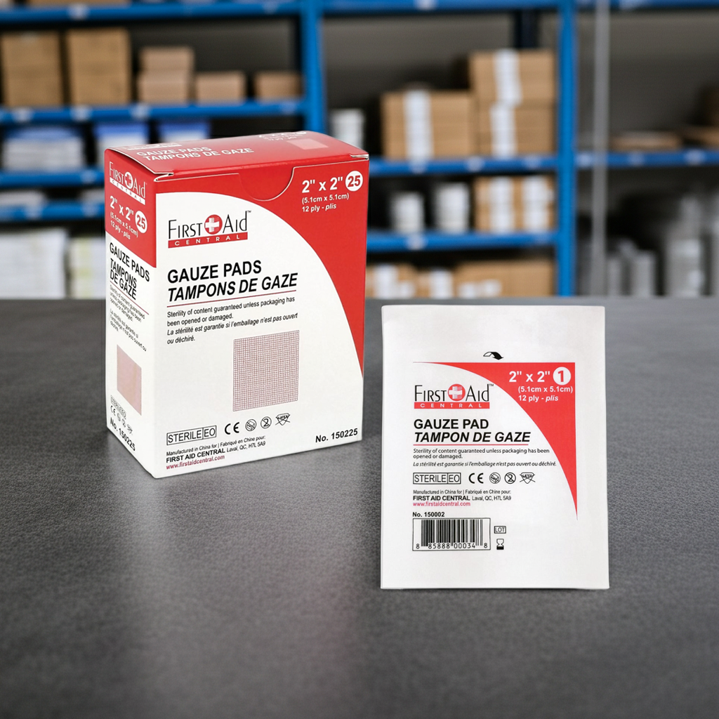 Gauze Pads, Sterile, 12 Ply (2", 3", or 4")