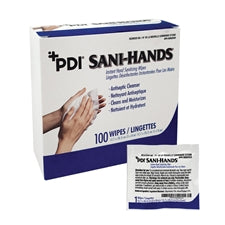 Lingettes désinfectantes instantanées pour les mains PDI Sani-Hands  - Boîte de 100