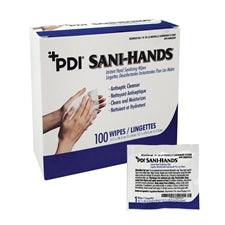 Lingettes désinfectantes instantanées pour les mains PDI Sani-Hands  - Boîte de 100 