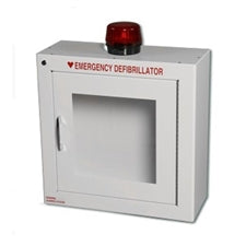 AED WALL CABINET - SURFACE MOUNT WITH ALARM & STROBE SECURITY ENABLED