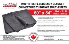 Couverture d'urgence épaisse multi-fibres (60" x 84")